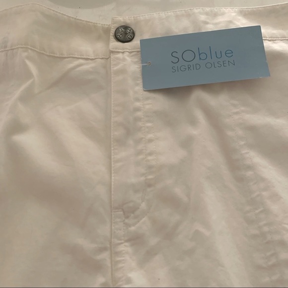 SO Blue Sigrid Olsen White Capri Pants - Picture 7 of 8